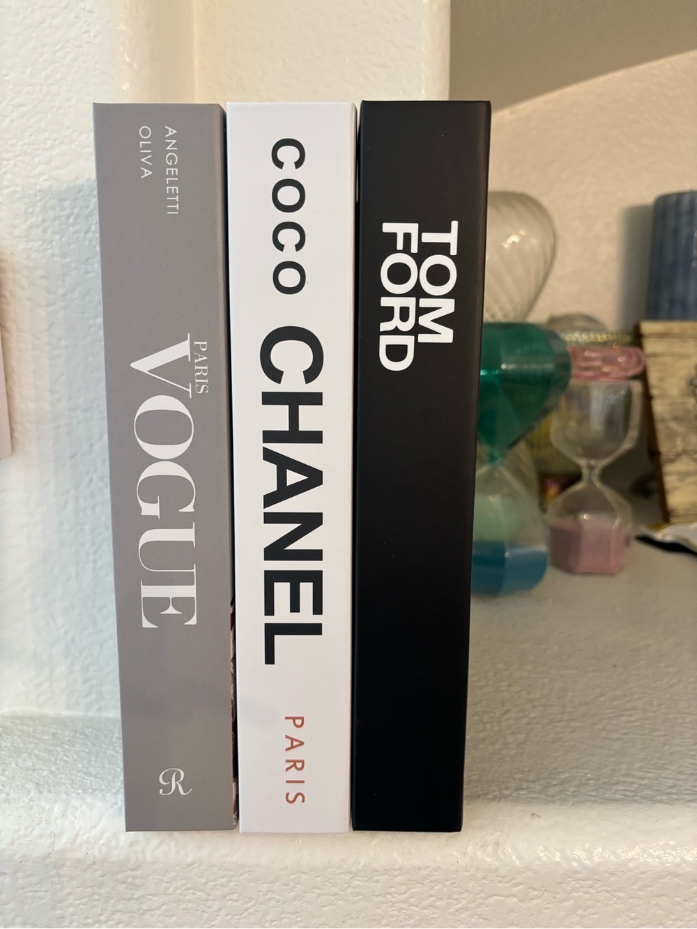 Designer Decorative Faux Book (3 pack) — Bold Monochrome Accent